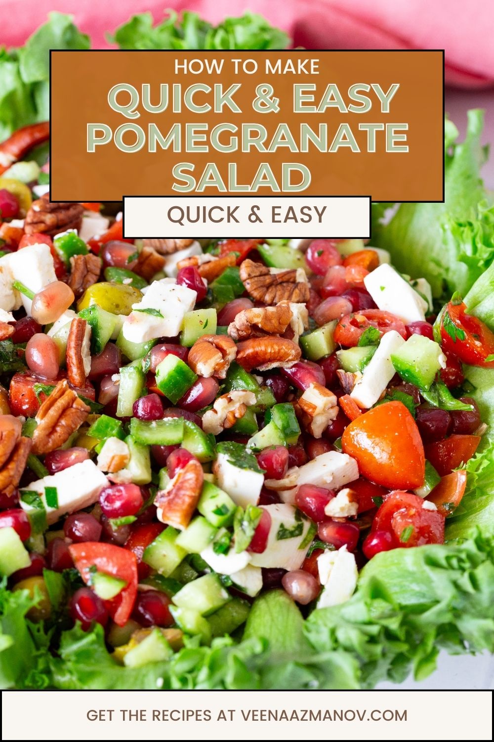 Pinterest image for Pomegranate salad.