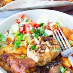 Pinterest image for Sheet-Pan Chicken and Sweet Potatoes.