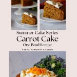 Pinterest image for One Bowl Carrot Cake Recipe.