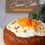 Pinterest image for One Bowl Carrot Cake Recipe.