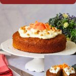 Pinterest image for One Bowl Carrot Cake Recipe.