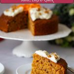 Pinterest image for One Bowl Carrot Cake Recipe.