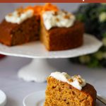 Pinterest image for One Bowl Carrot Cake Recipe.