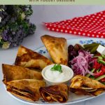 Pinterest image for ground beef tacos roll cones.