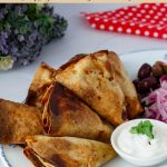 Pinterest image for ground beef taco roll cones.
