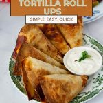 Pinterest image for ground beef taco roll cones.