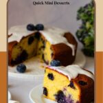 Pinterest image for blueberry yogurt one bowl cake recipe.
