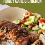 Pinterest image for Honey Garlic Chicken in 30 Minutes.