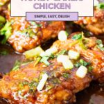 Pinterest image for Honey Garlic Chicken in 30 Minutes.