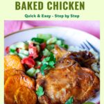 Pinterest image for Hot Honey Chicken Oven Baked.