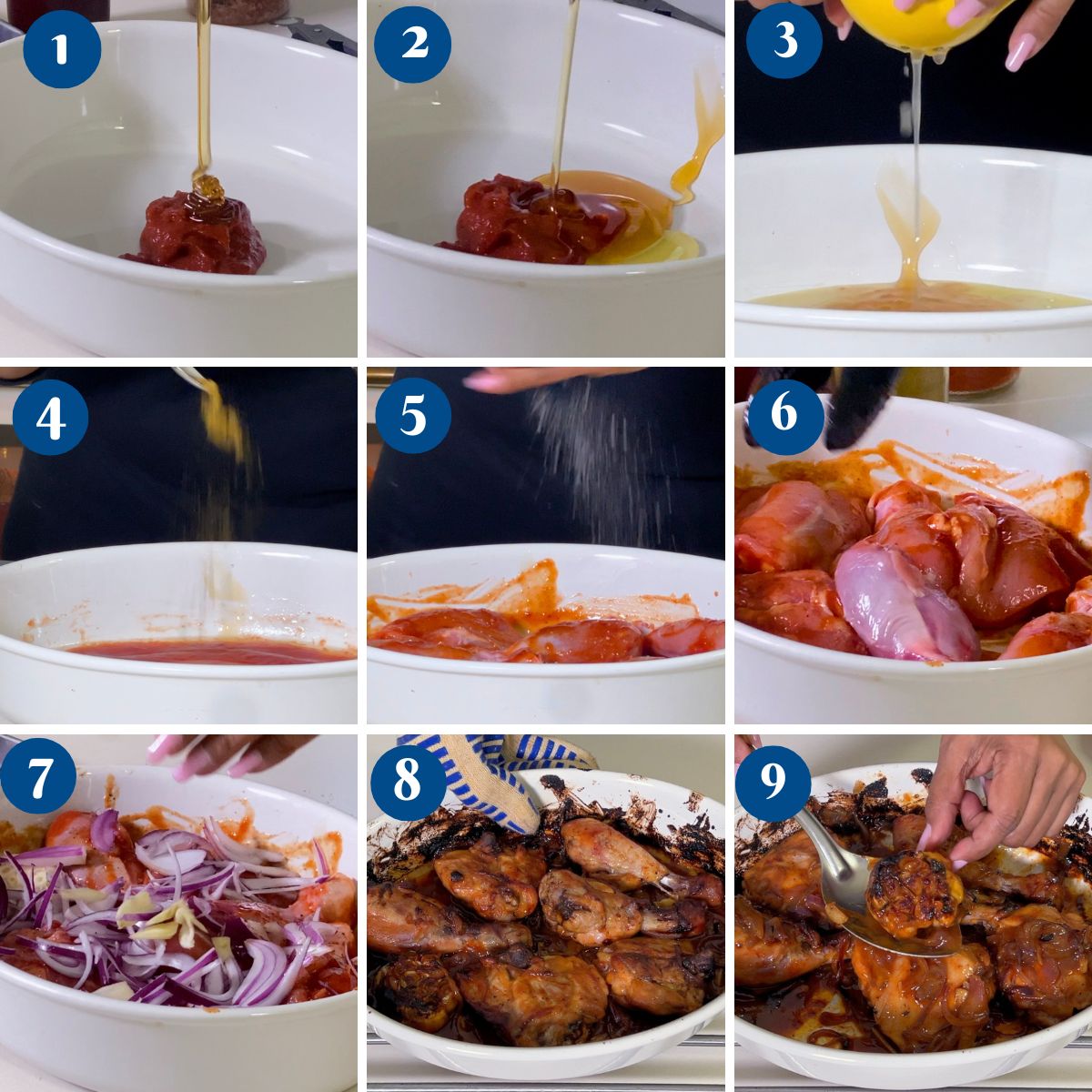 Progress Pictures Making Hot Honey Chicken.