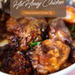 Pinterest image for Hot Honey Chicken Oven Baked.