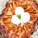 Pinterest image for puff pastry apple galette with cinnamon sugar.