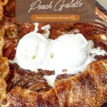 Pinterest image for Peach Galette with Puff Pastry.