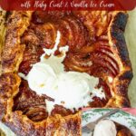 Pinterest image for Peach Galette with Puff Pastry.
