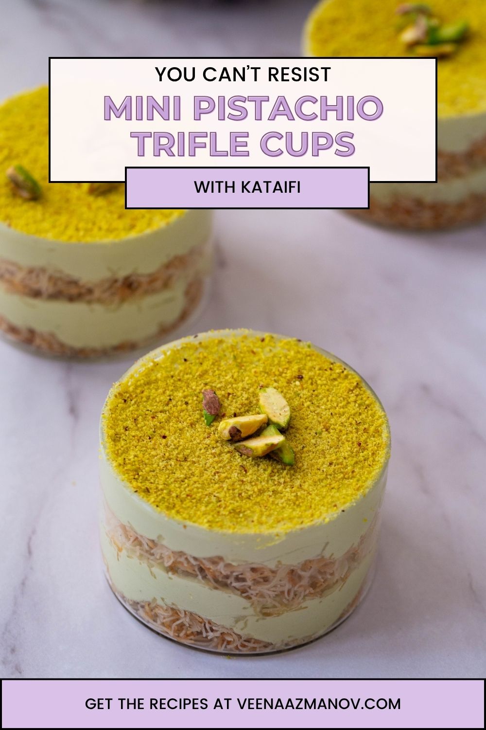 interest image for Pistachio and kataif trifle.