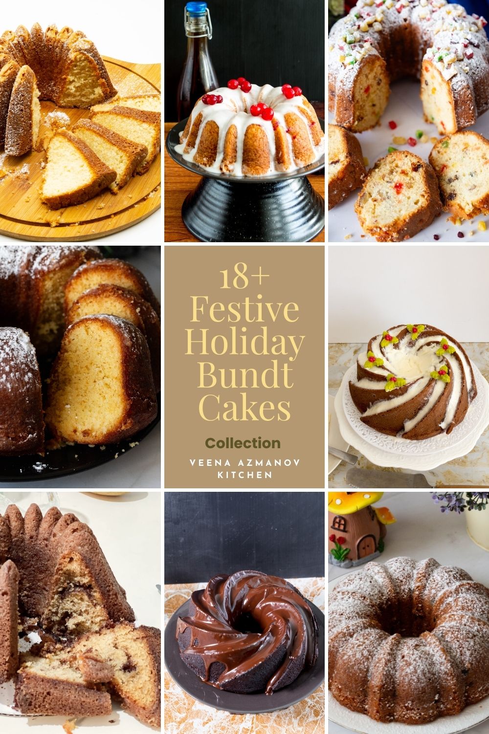 Pinterest image for Holiday Bundt Cake Recipes.
