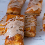 Fresh baked turnovers on the tray.