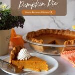 Pinterest image for pumpkin pie with maple syrup and homemade crust.