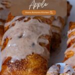 Pinterest image for Apple Turnovers with Puff Pastry and Cinnamon Glaze.