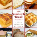 A collage of sandwich bread recipes that are soft, sturdy, and perfect for making the best sandwiches.