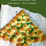 Pinterest image for Garlic butter flavor cheesy pull-apart Christmas Tree.