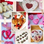 Collage of Heart Shaped Desserts.