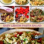 Pinterest image for Lemon Pasta Salad with Veggies.