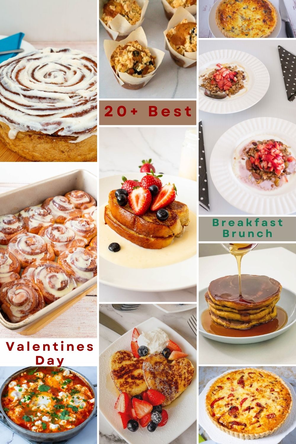 Pinterest image for Valentine's Day Breakfast and Brunch Ideas.