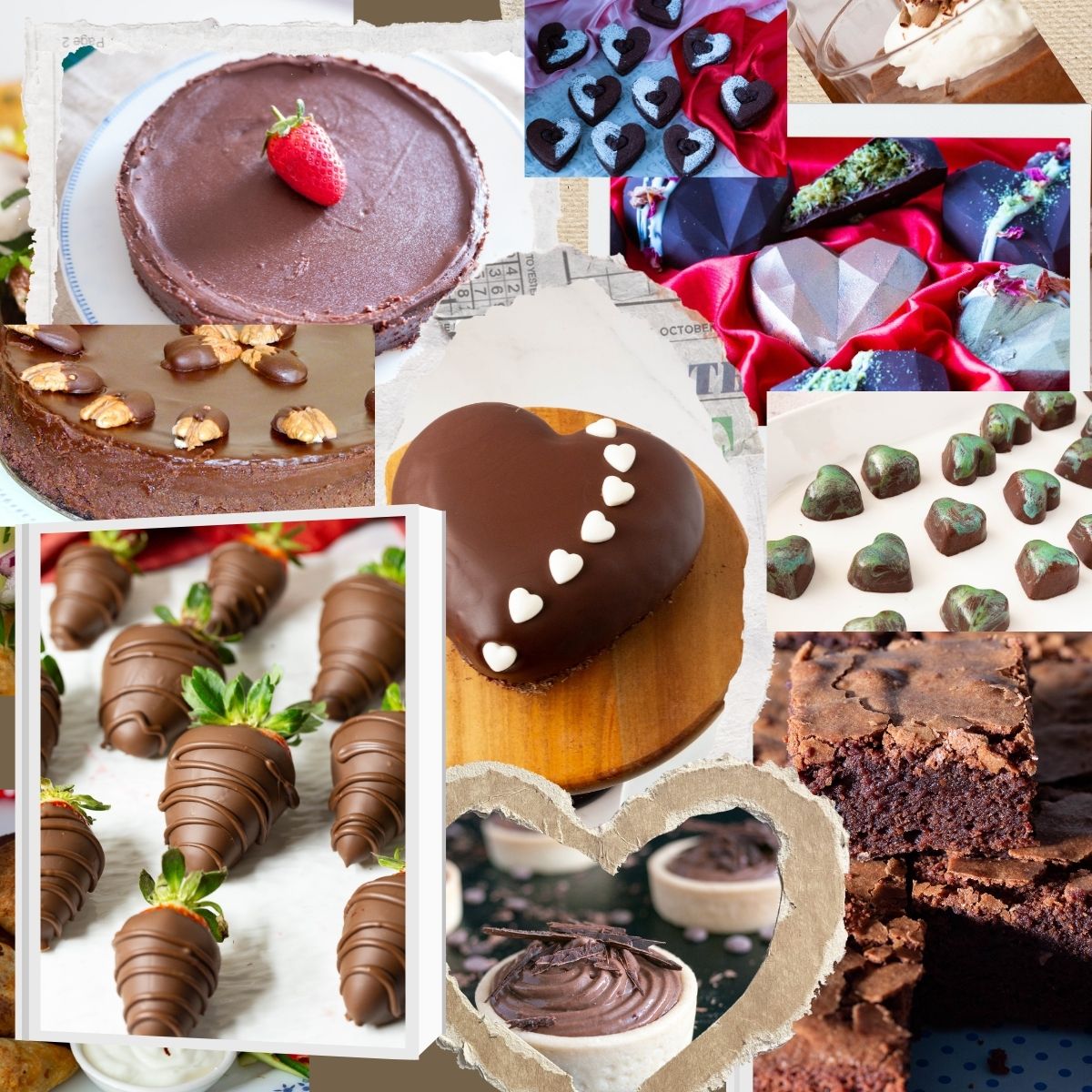 Round up for Valentines Day Chocolate Desserts.