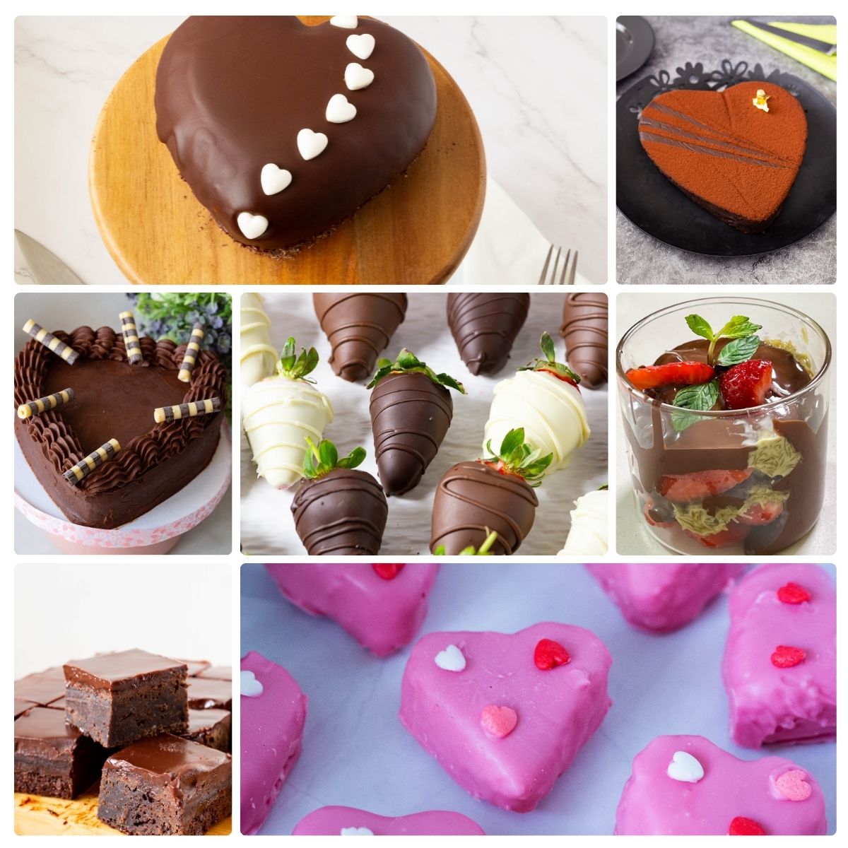 Valentine's Day Chocolate Treats Round-Up Collage.