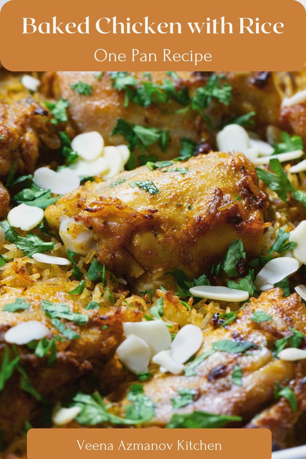 Oven Baked Chicken with Rice (One Pan Dinner) - Veena Azmanov Kitchen