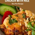Pinterest image for Baked Chicken with Rice.