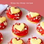 Pinterest image for Buttercream Rose Frosted Valentine Cookies.