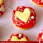Pinterest image for Buttercream Rose Frosted Valentine Cookies.