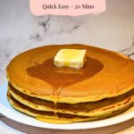 Pinterest image for making Big Fluffy Pancakes.