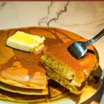 Pinterest image for making Big Fluffy Pancakes.