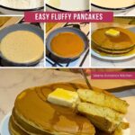 Pinterest image for making Big Fluffy Pancakes.