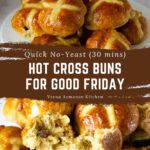 Pinterest image for Quick 30 Mins Greek Yogurt Dough with no yeast.