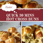 Pinterest image for Quick 30 Mins Greek Yogurt Dough with no yeast.