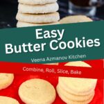 Pinterest image for Slice-and-Bake Butter Cookies.