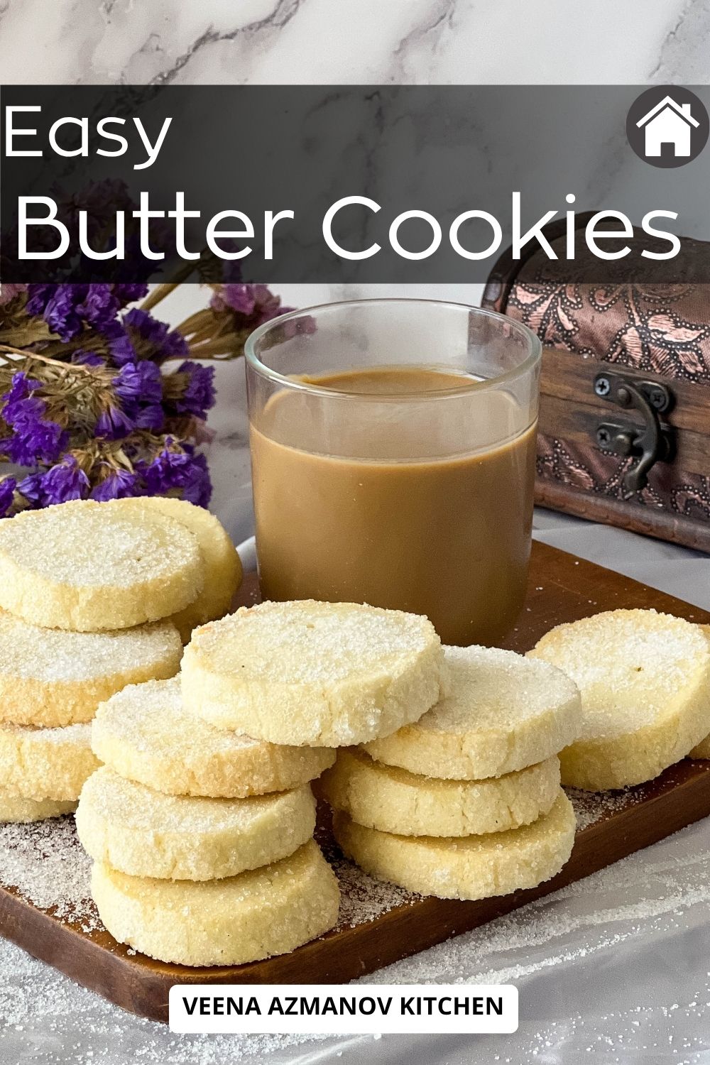 Pinterest image Classic Butter Cookies.