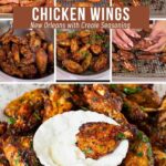 Pinterest image for New Orleans Creole Seasoned Chicken wings.