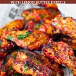 Pinterest image for New Orleans Creole Seasoned Chicken wings.