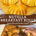 Nutella Stuffed Buns Pinterest image.