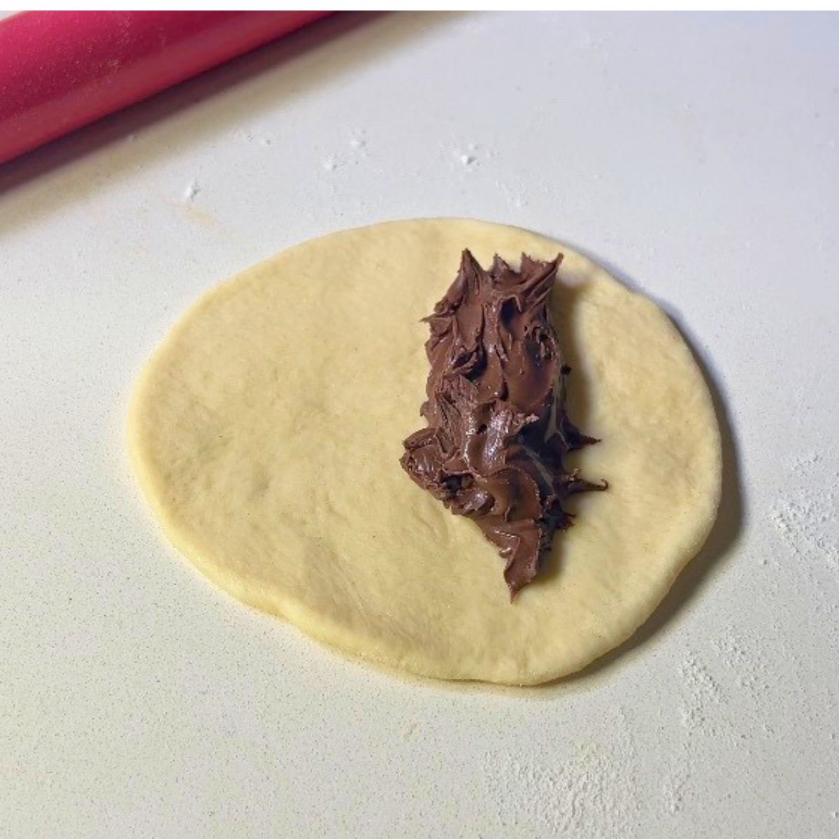 A dough with nutella to wrap and braid.