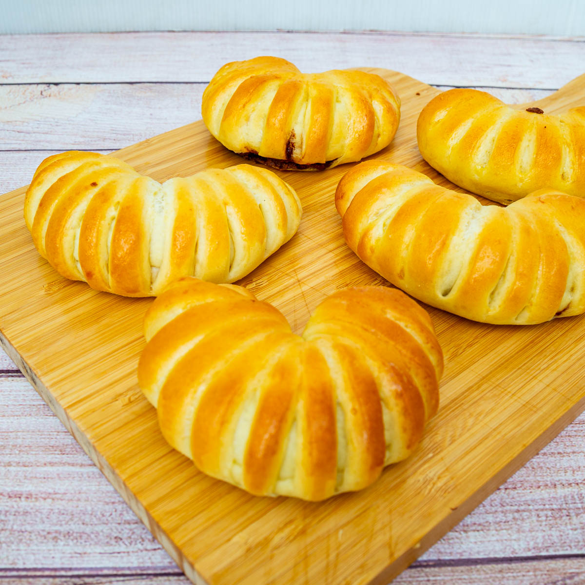 Nutella buns on the table.