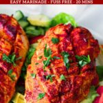 Pinterest image for Air Fryer Chicken Breast in 20 Mins.