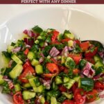 Pinterest image for Israeli Salad Chopped Salad.