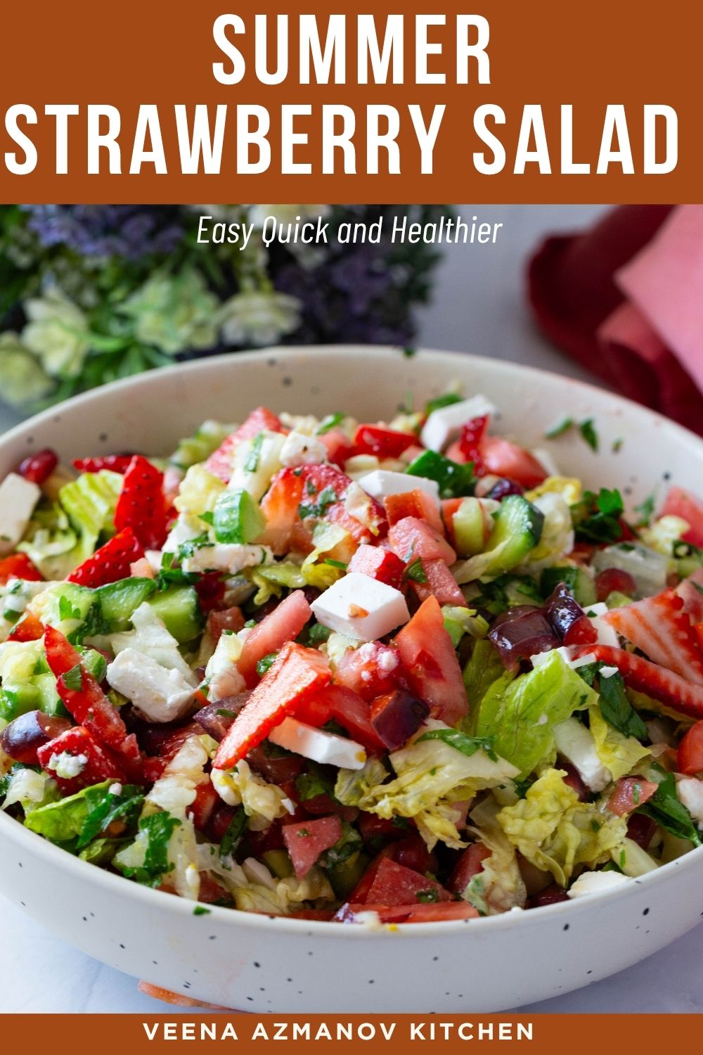 Pinterest image for Strawberry Salad.
